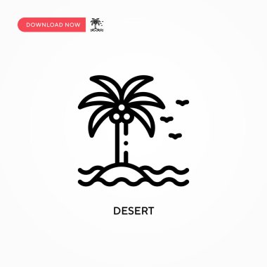Çöl vektör simgesi. Web sitesi veya mobil uygulama için modern, basit düz vektör çizimi