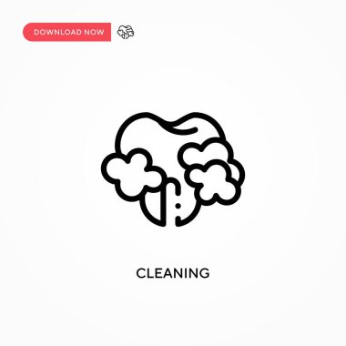 Temizleme vektör simgesi. Web sitesi veya mobil uygulama için modern, basit düz vektör çizimi