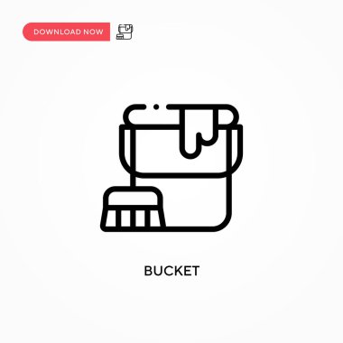 Kova vektör simgesi. Web sitesi veya mobil uygulama için modern, basit düz vektör çizimi