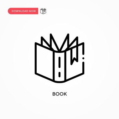 Kitap vektör simgesi. Web sitesi veya mobil uygulama için modern, basit düz vektör çizimi