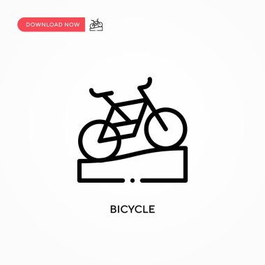 Bisiklet vektör simgesi. Web sitesi veya mobil uygulama için modern, basit düz vektör çizimi