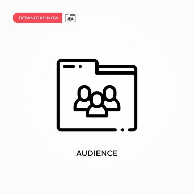 Seyirci vektör simgesi. Web sitesi veya mobil uygulama için modern, basit düz vektör çizimi