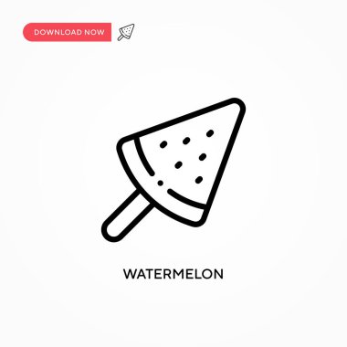 Karpuz vektör simgesi. Web sitesi veya mobil uygulama için modern, basit düz vektör çizimi