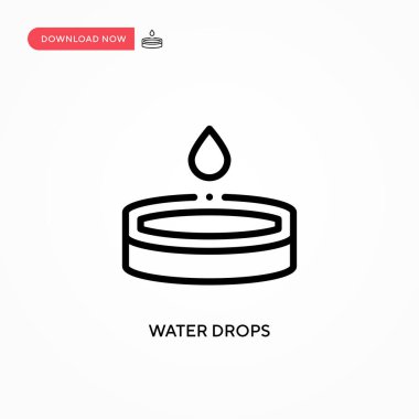 Su vektör ikonunu düşürür. Web sitesi veya mobil uygulama için modern, basit düz vektör çizimi