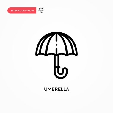 Şemsiye vektör simgesi. Web sitesi veya mobil uygulama için modern, basit düz vektör çizimi