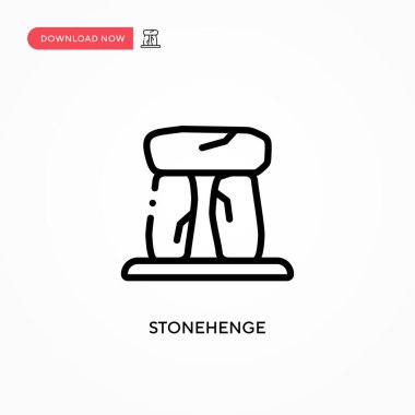 Stonehenge vektör simgesi. Web sitesi veya mobil uygulama için modern, basit düz vektör çizimi