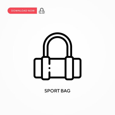 Spor poşeti vektör simgesi. Web sitesi veya mobil uygulama için modern, basit düz vektör çizimi
