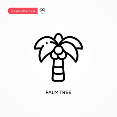 Palmiye ağacı vektör simgesi. Web sitesi veya mobil uygulama için modern, basit düz vektör çizimi