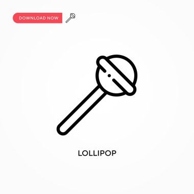 Lolipop vektör simgesi. Web sitesi veya mobil uygulama için modern, basit düz vektör çizimi