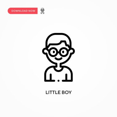Küçük çocuk vektör ikonu. Web sitesi veya mobil uygulama için modern, basit düz vektör çizimi