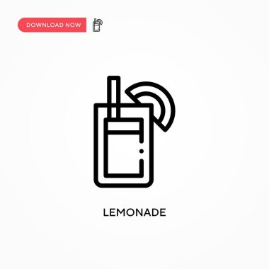 Limonata vektör simgesi. Web sitesi veya mobil uygulama için modern, basit düz vektör çizimi