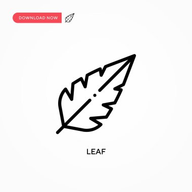 Yaprak vektör simgesi. Web sitesi veya mobil uygulama için modern, basit düz vektör çizimi