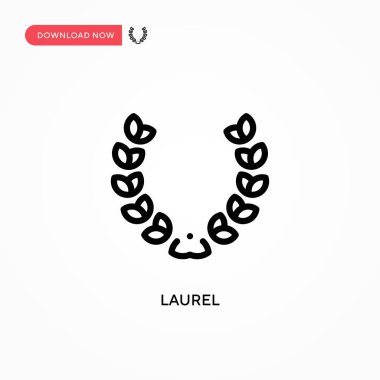 Laurel vektör simgesi. Web sitesi veya mobil uygulama için modern, basit düz vektör çizimi