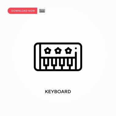 Klavye vektör simgesi. Web sitesi veya mobil uygulama için modern, basit düz vektör çizimi