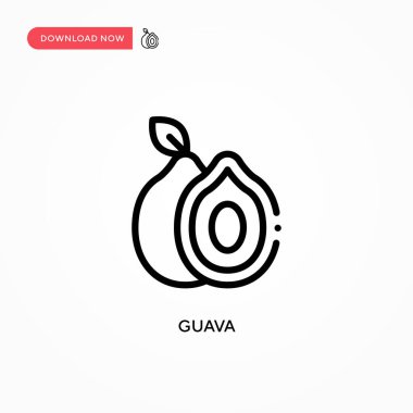 Guava vektör simgesi. Web sitesi veya mobil uygulama için modern, basit düz vektör çizimi