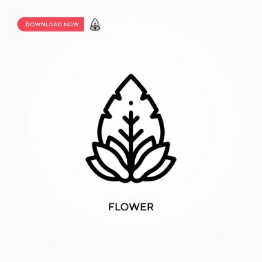 Çiçek vektör simgesi. Web sitesi veya mobil uygulama için modern, basit düz vektör çizimi