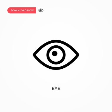 Göz vektör simgesi. Web sitesi veya mobil uygulama için modern, basit düz vektör çizimi