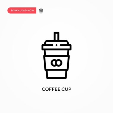 Kahve fincanı vektör ikonu. Web sitesi veya mobil uygulama için modern, basit düz vektör çizimi