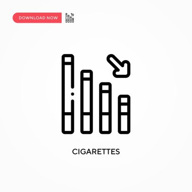 Sigara vektör simgesi. Web sitesi veya mobil uygulama için modern, basit düz vektör çizimi