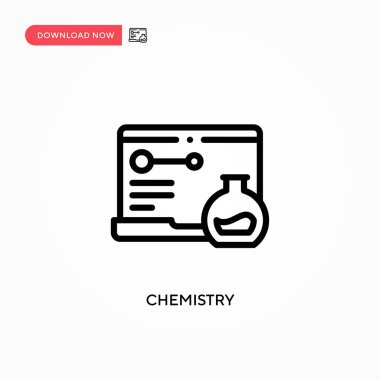 Kimya vektör simgesi. Web sitesi veya mobil uygulama için modern, basit düz vektör çizimi