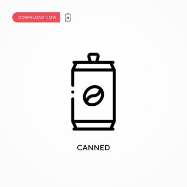 Konserve vektör simgesi. Web sitesi veya mobil uygulama için modern, basit düz vektör çizimi
