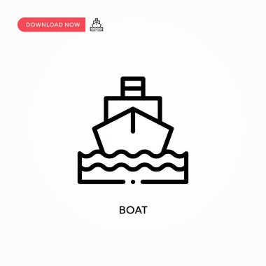 Tekne vektör simgesi. Web sitesi veya mobil uygulama için modern, basit düz vektör çizimi