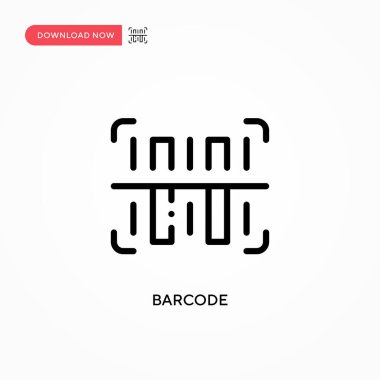Barkod vektör simgesi. Web sitesi veya mobil uygulama için modern, basit düz vektör çizimi