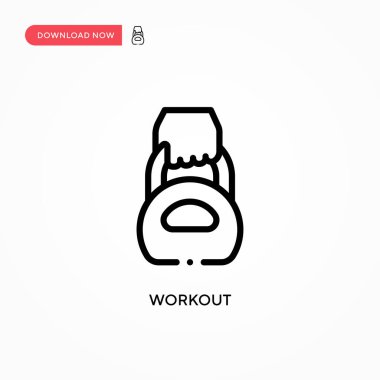 Antrenman vektör simgesi. Web sitesi veya mobil uygulama için modern, basit düz vektör çizimi