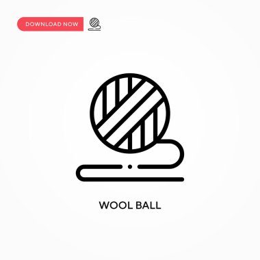 Yün topu vektör simgesi. Web sitesi veya mobil uygulama için modern, basit düz vektör çizimi
