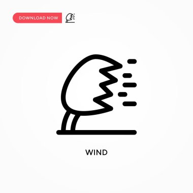 Rüzgar vektör simgesi. Web sitesi veya mobil uygulama için modern, basit düz vektör çizimi