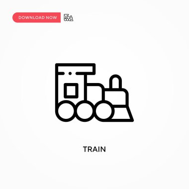 Tren vektör simgesi. Web sitesi veya mobil uygulama için modern, basit düz vektör çizimi