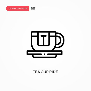 Çay fincanı vektör ikonu. Web sitesi veya mobil uygulama için modern, basit düz vektör çizimi