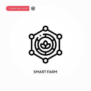 Akıllı çiftlik vektör simgesi. Web sitesi veya mobil uygulama için modern, basit düz vektör çizimi