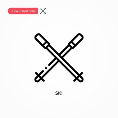 Kayak vektörü simgesi. Web sitesi veya mobil uygulama için modern, basit düz vektör çizimi