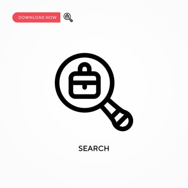Arama vektör simgesi. Web sitesi veya mobil uygulama için modern, basit düz vektör çizimi