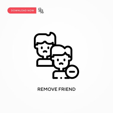 Arkadaş vektör simgesini kaldır. Web sitesi veya mobil uygulama için modern, basit düz vektör çizimi