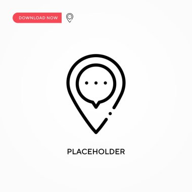 Yer tutucu vektör simgesi. Web sitesi veya mobil uygulama için modern, basit düz vektör çizimi