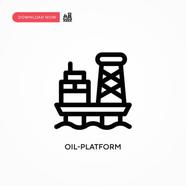 Petrol platformu vektör simgesi. Web sitesi veya mobil uygulama için modern, basit düz vektör çizimi