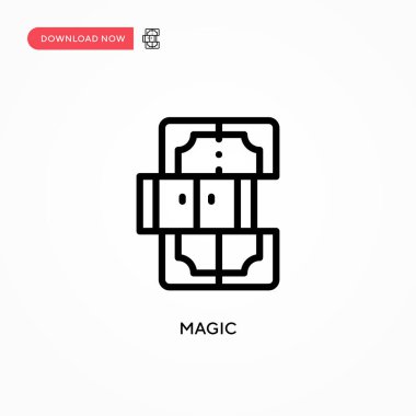 Sihirli vektör simgesi. Web sitesi veya mobil uygulama için modern, basit düz vektör çizimi