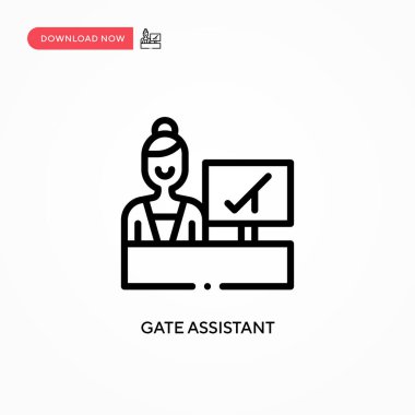 Geçit vektör simgesi yardımcısı. Web sitesi veya mobil uygulama için modern, basit düz vektör çizimi