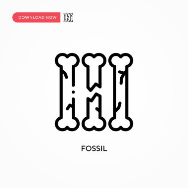 Fosil vektör simgesi. Web sitesi veya mobil uygulama için modern, basit düz vektör çizimi