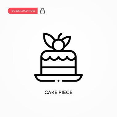 Pasta parçası vektör simgesi. Web sitesi veya mobil uygulama için modern, basit düz vektör çizimi