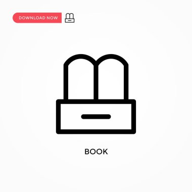 Kitap vektör simgesi. Web sitesi veya mobil uygulama için modern, basit düz vektör çizimi