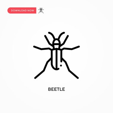 Böcek vektör simgesi. Web sitesi veya mobil uygulama için modern, basit düz vektör çizimi