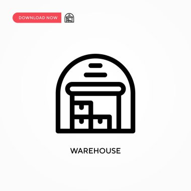 Depo vektör simgesi. Web sitesi veya mobil uygulama için modern, basit düz vektör çizimi