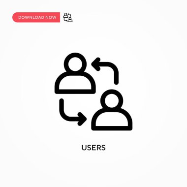 Kullanıcı vektör simgesi. Web sitesi veya mobil uygulama için modern, basit düz vektör çizimi