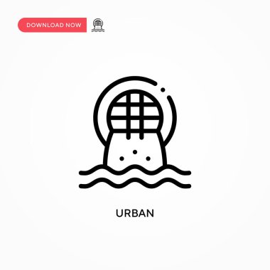 Şehir vektör simgesi. Web sitesi veya mobil uygulama için modern, basit düz vektör çizimi