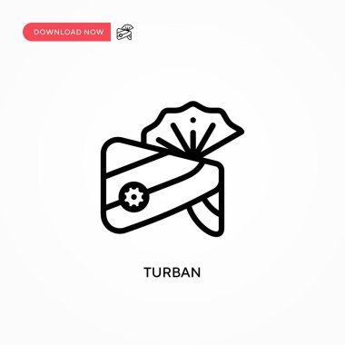 Türban vektör simgesi. Web sitesi veya mobil uygulama için modern, basit düz vektör çizimi