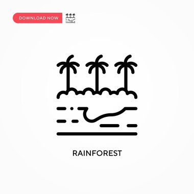 Yağmur ormanı vektör simgesi. Web sitesi veya mobil uygulama için modern, basit düz vektör çizimi