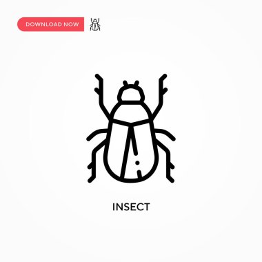 Böcek vektör simgesi. Web sitesi veya mobil uygulama için modern, basit düz vektör çizimi